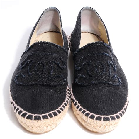 buy black chanel espadrilles|chanel espadrilles all black.